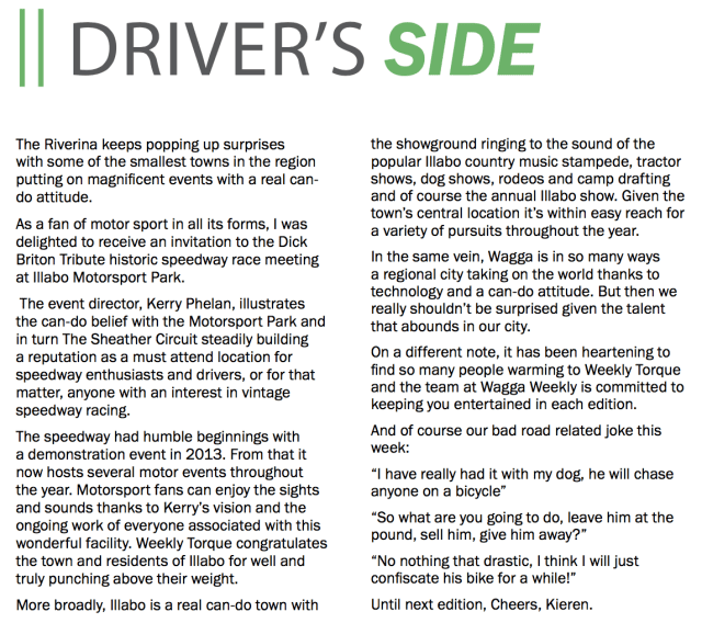 Driver's Side (Editorial) Page 2, May 11, 2018 Your Weekly Torque