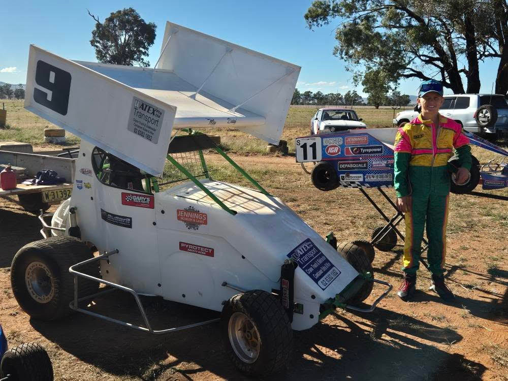 Michael Smithers with Modified Midget and Kart