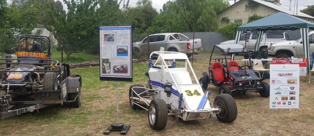 #59 and #34 Midgets and Billy Cart on static display promoting Gasworks Motorsports Inc and Illabo Motorsports Park out at the Stockinbingal Market day on November 24, 2018